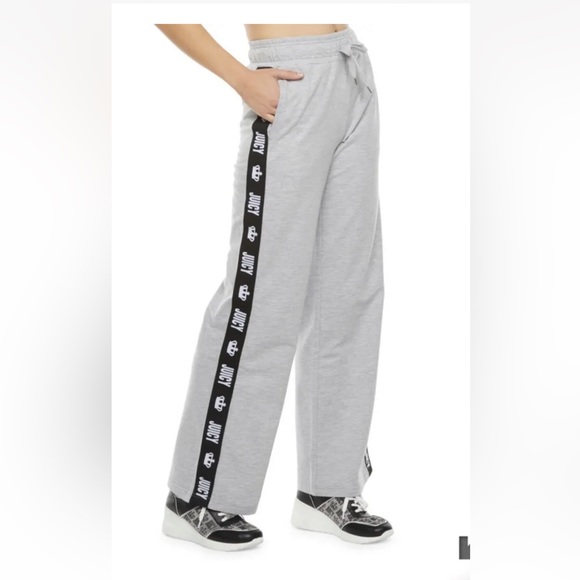 Juicy Couture Gray Tracksuit W/ Black Logo Stripes, Large, New W Tags!! - Picture 5 of 6